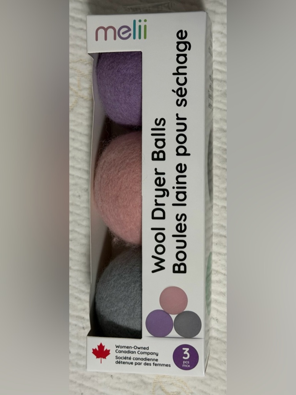✨New✨ melii: Wool Dryer Balls (Reusable) Pack of 3 - Picture 2 of 7